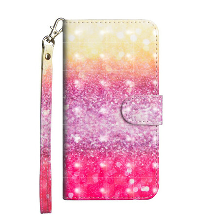 Xiaomi Redmi 8 Gradient Glitter Funda Magenta