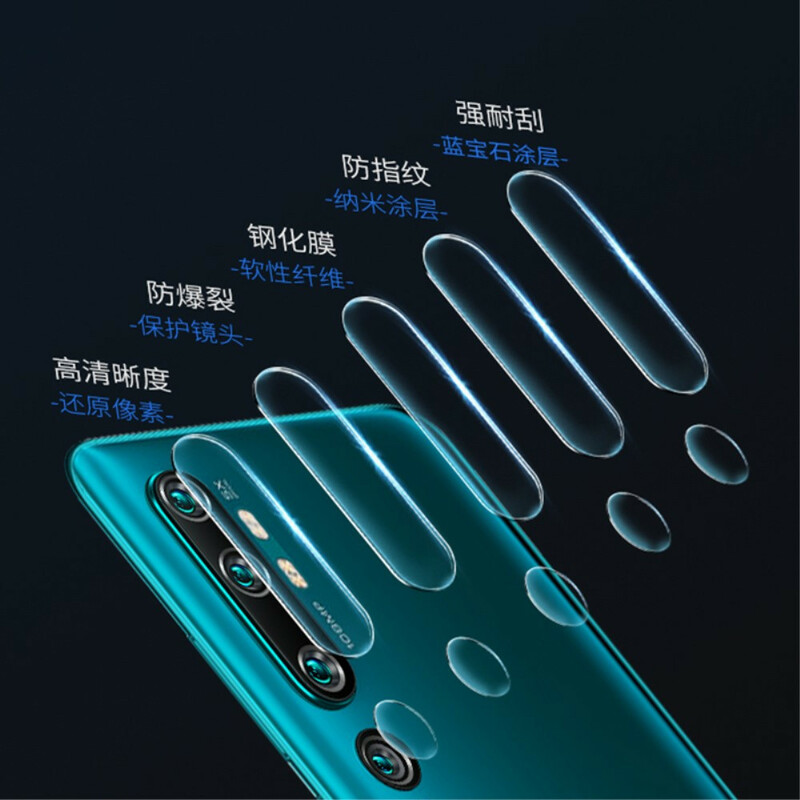 Xiaomi Mi Note 10 Protección de lente de cristal templado