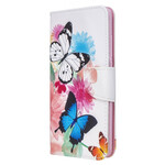 Xiaomi Redmi 8 Funda pintada de mariposas y flores