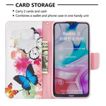 Xiaomi Redmi 8 Funda pintada de mariposas y flores