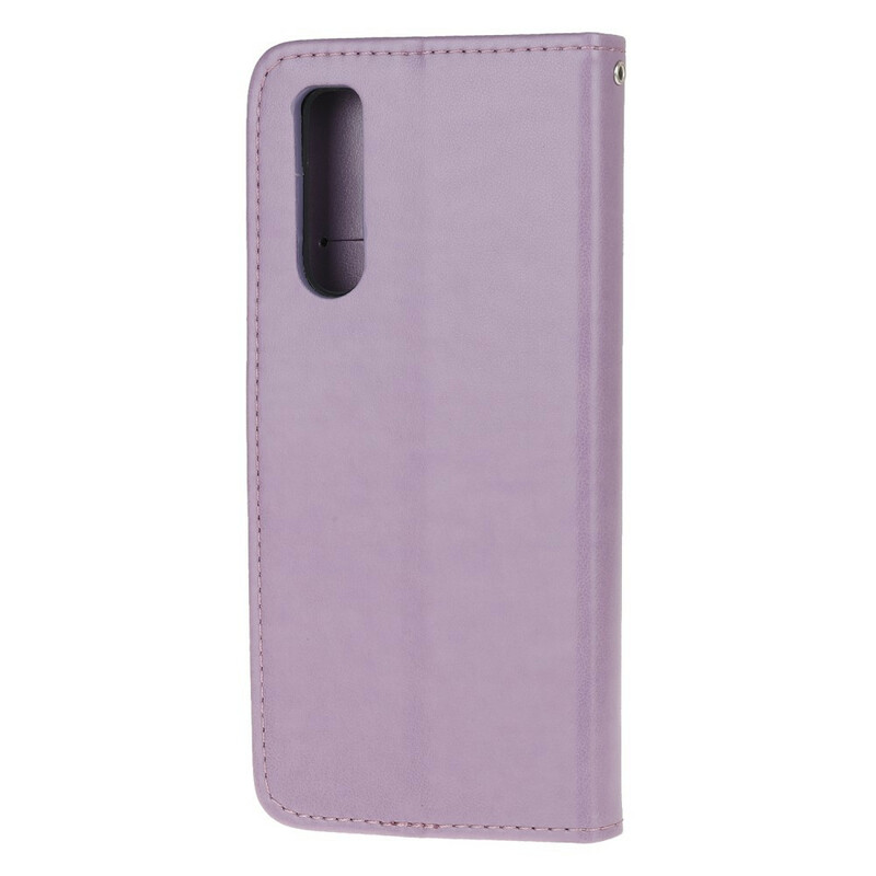 Funda con colgante de mariposas y flores para Sony Xperia 5 Funda con colgante de mariposas y flores para Sony Xperia 5