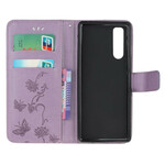 Funda con colgante de mariposas y flores para Sony Xperia 5 Funda con colgante de mariposas y flores para Sony Xperia 5