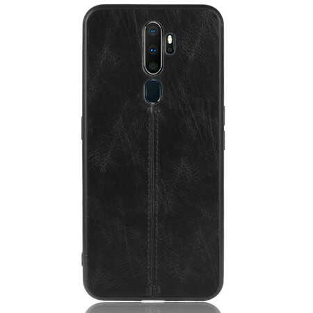 Costuras de la funda efecto cuero del Oppo A9 2020