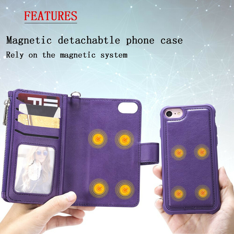 Funda desmontable para iPhone 8 / 7 / 6S / 6 Cartera