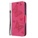 Funda con colgante estampada de mariposa para el Xiaomi Redmi 8A