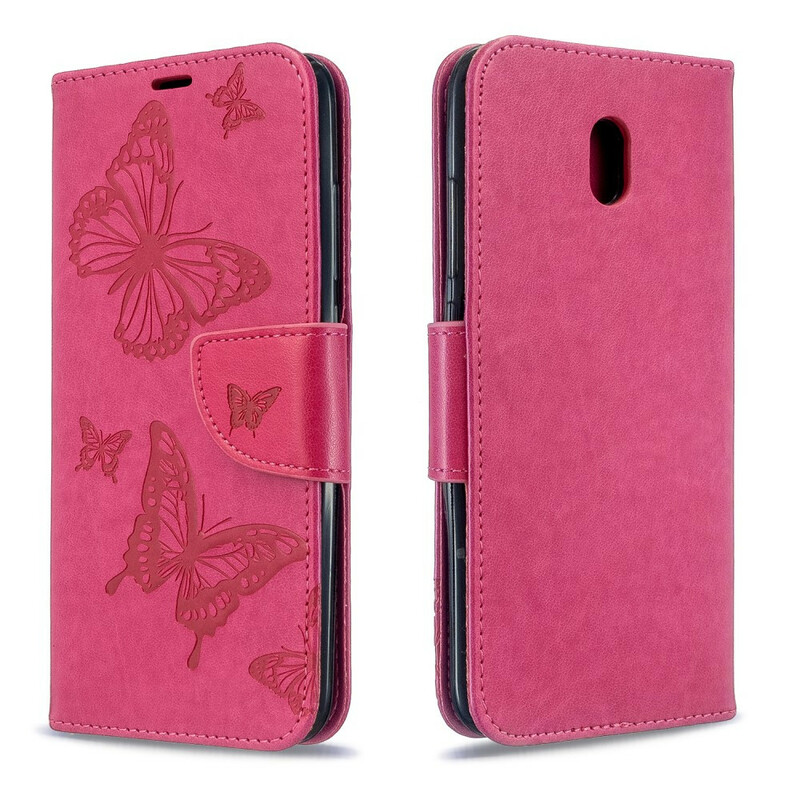 Funda con colgante estampada de mariposa para el Xiaomi Redmi 8A