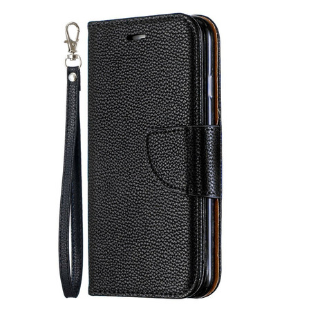 Funda para el iPhone 6/6S de cuero de color lichi con colgante