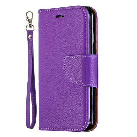 Funda para el iPhone 6/6S de cuero de color lichi con colgante