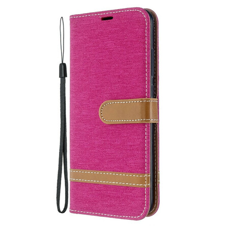 Funda de tela y colgante con efecto cuero para el Xiaomi Redmi 8A