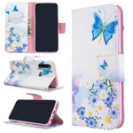 Funda Xiaomi Redmi Note 8T pintada con mariposas y flores