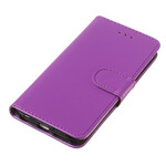 Funda de piel para iPhone 6/6S de color puro con colgante