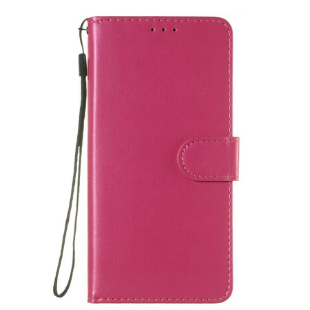 Funda de piel para iPhone 6/6S de color puro con colgante