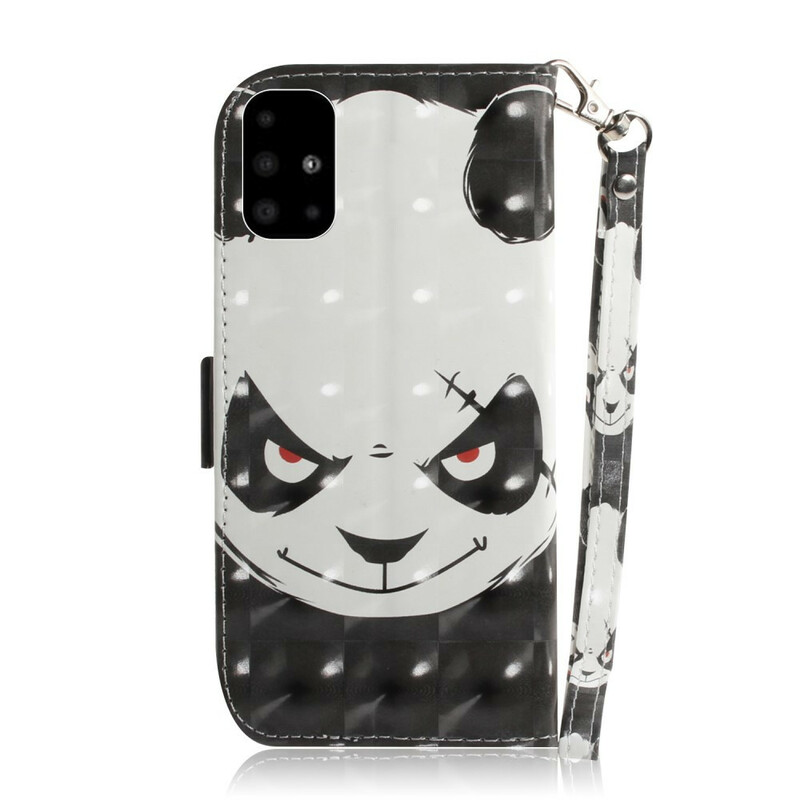 Funda con colgante para el Samsung Galaxy A51 Angry Panda