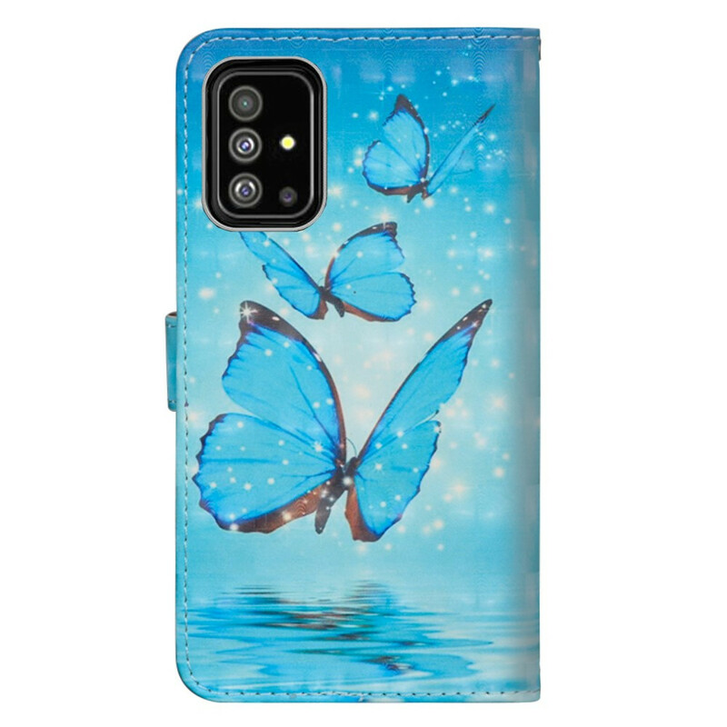 Funda Samsung Galaxy A51 Mariposas Azules Voladoras