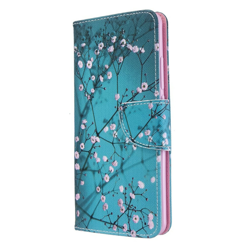 Funda de árbol de flores del Xiaomi Mi Note 10