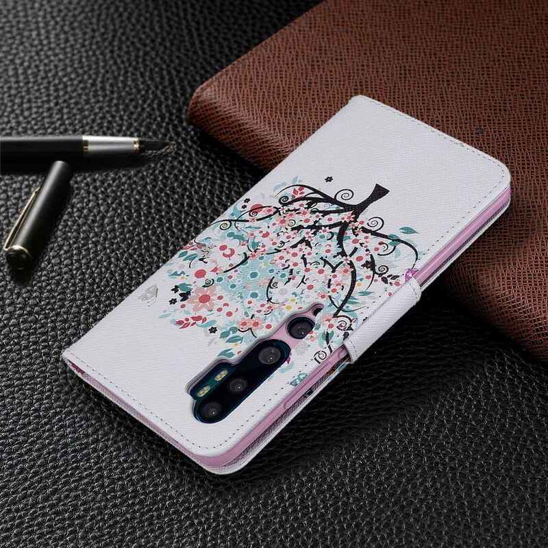 Xiaomi Mi Note 10 Funda Flowered Tree