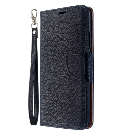 Xiaomi Mi Note 10 Funda de cuero de color Litchi con colgante