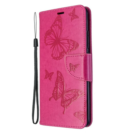 Funda con colgante impresa de mariposa para el Xiaomi Mi Note 10