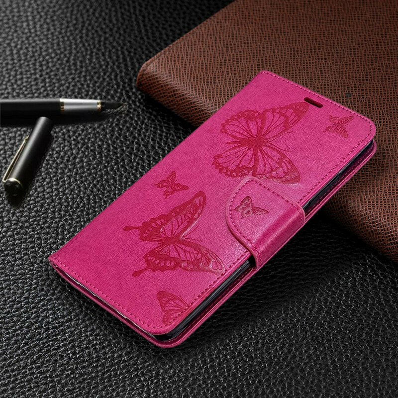 Funda con colgante impresa de mariposa para el Xiaomi Mi Note 10