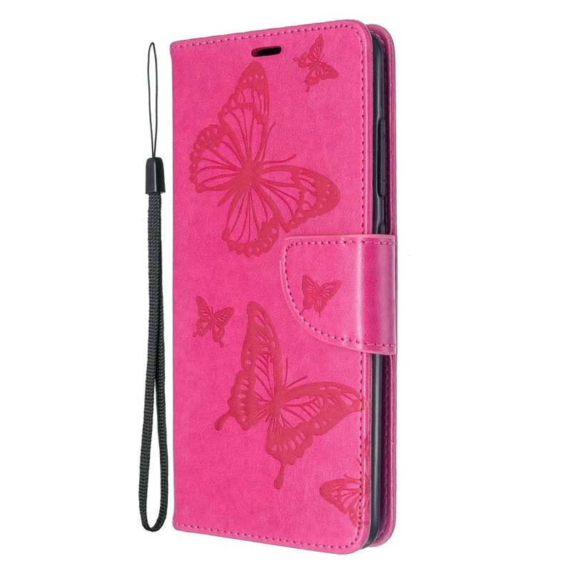 Funda Samsung Galaxy A51 Mariposas en vuelo con colgante