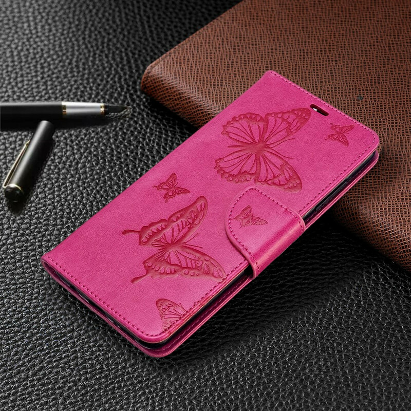 Funda Samsung Galaxy A51 Mariposas en vuelo con colgante