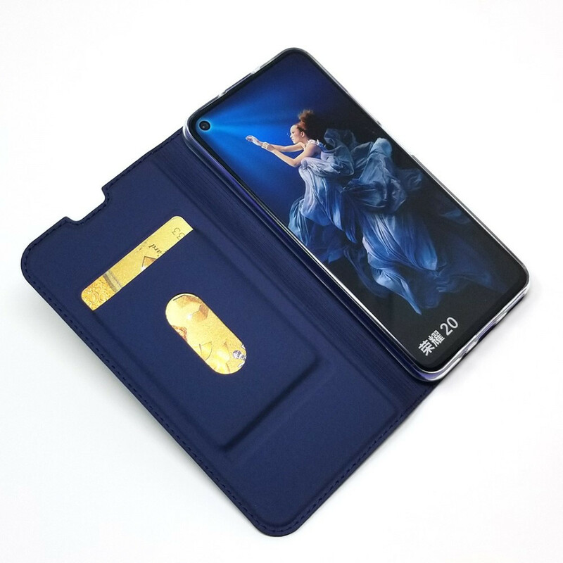 Flip Cover Honor 20 / Huawei Nova 5T Cuero Estilo Cierre Integrado