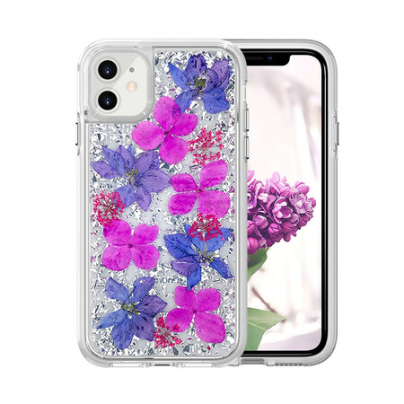 Funda iPhone 11 Floral Glitter Luxury