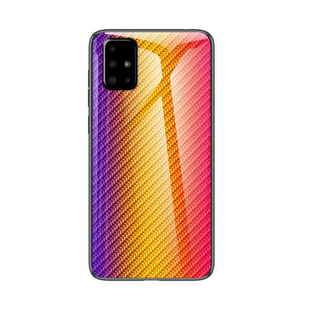 Funda de cristal templado de fibra de carbono para el Samsung Galaxy A51