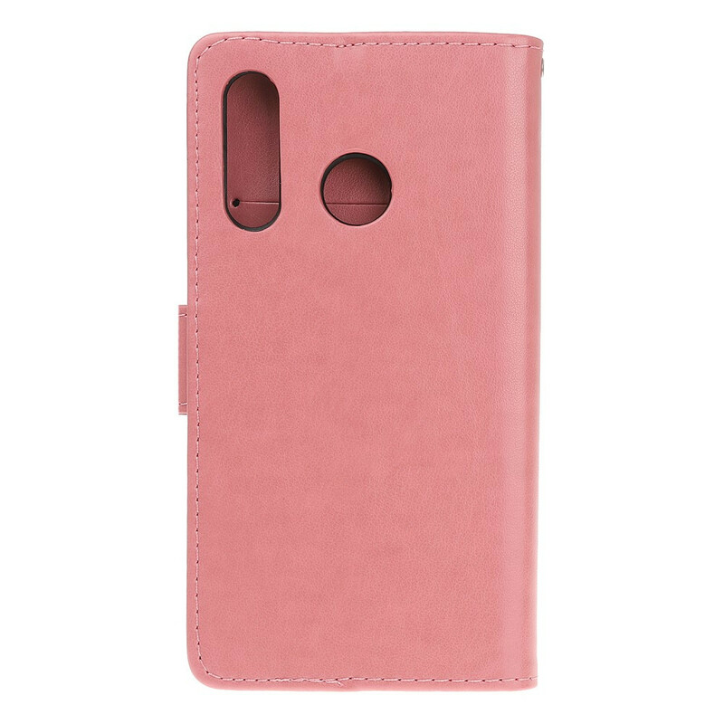 2019 Huawei P Smart Funda Mariposas y flores con colgante 2019 Huawei P Smart Funda Mariposas y flores con colgante
