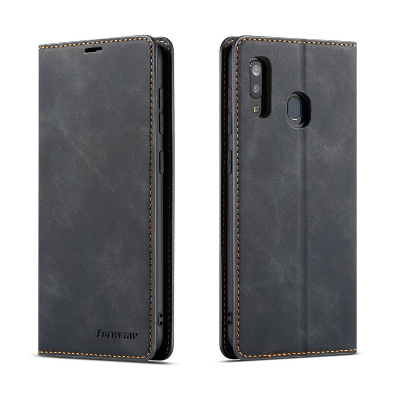 Funda abatible Samsung Galaxy A20e Efecto Cuero FORWENW