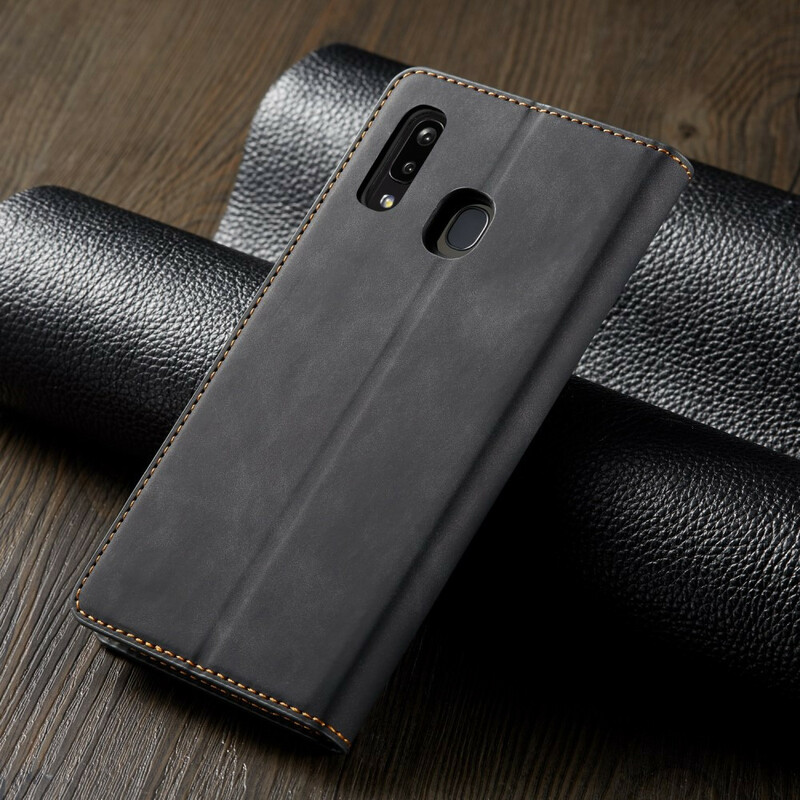 Funda abatible Samsung Galaxy A20e Efecto Cuero FORWENW