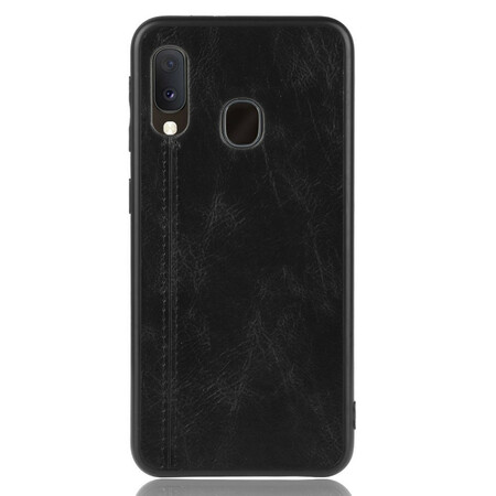 Samsung Galaxy A20e Funda de costura efecto cuero