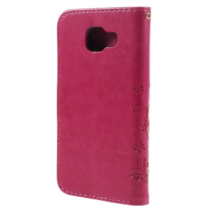 Samsug Galaxy A3 2016 Funda Mariposas y Flores