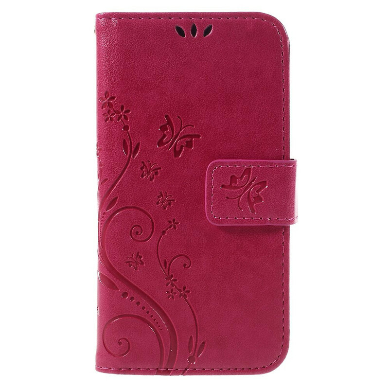 Samsug Galaxy A3 2016 Funda Mariposas y Flores