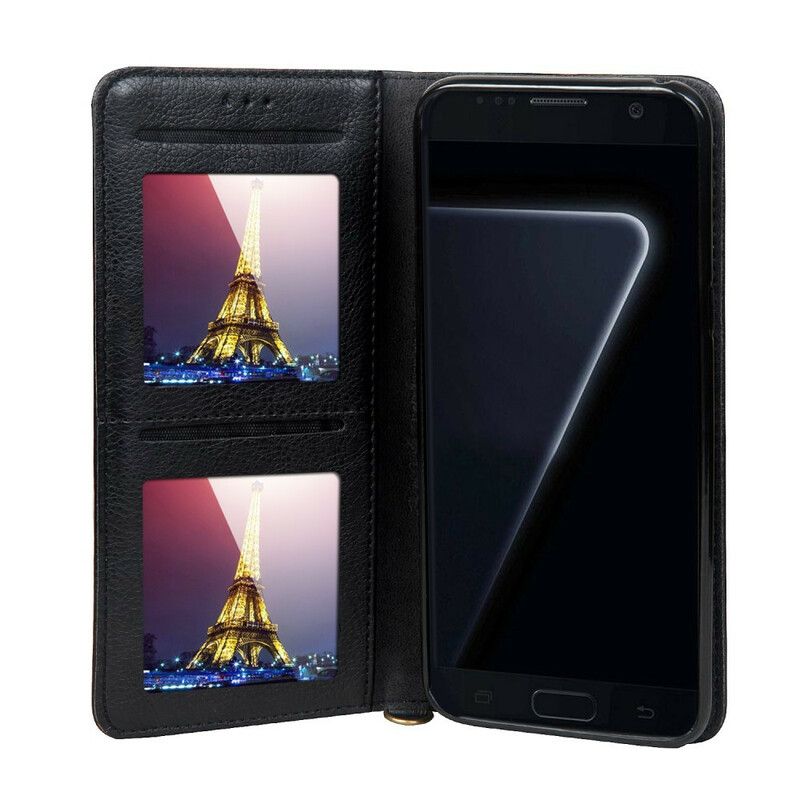 Funda Flip Cover Samsung Galaxy S8 Efecto Cuero Multitarjeta CMAI2