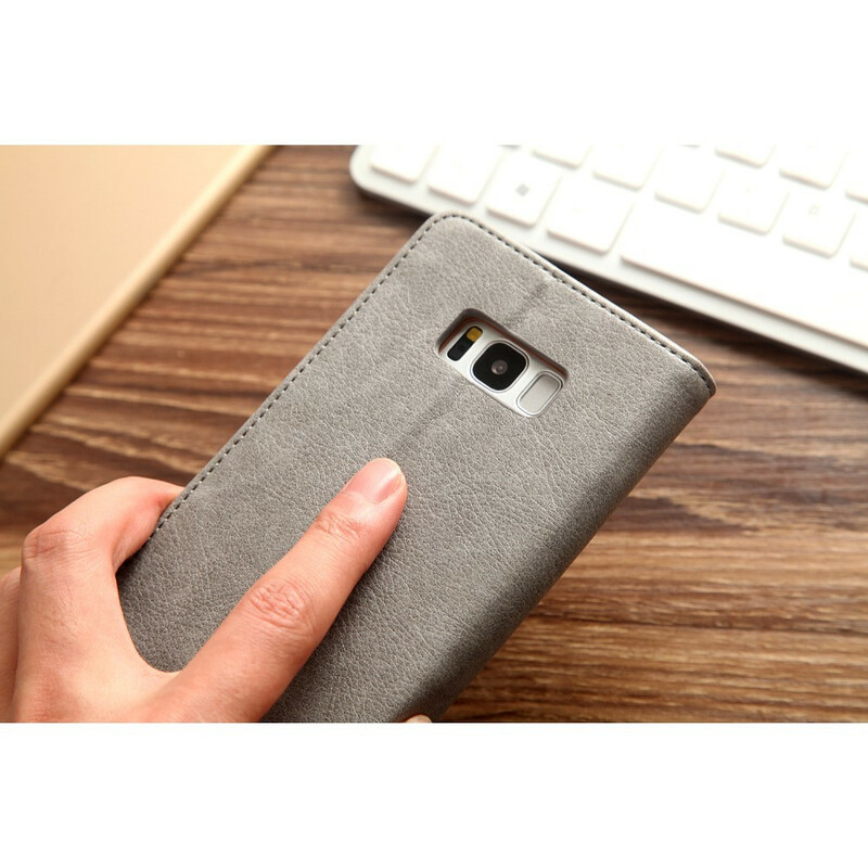 Funda Flip Cover Samsung Galaxy S8 Efecto Cuero Multitarjeta CMAI2