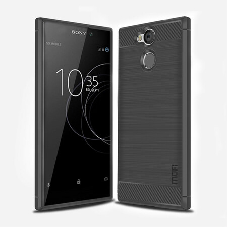 Funda de fibra de carbono cepillada para Sony Xperia L2 MOFI