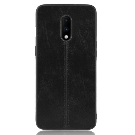 Funda efecto cuero cosido para OnePlus 7