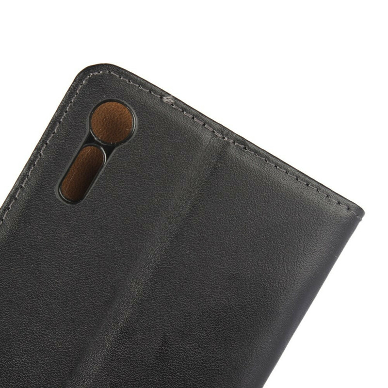 Funda de invitación de cuero genuino para Sony Xperia XZ