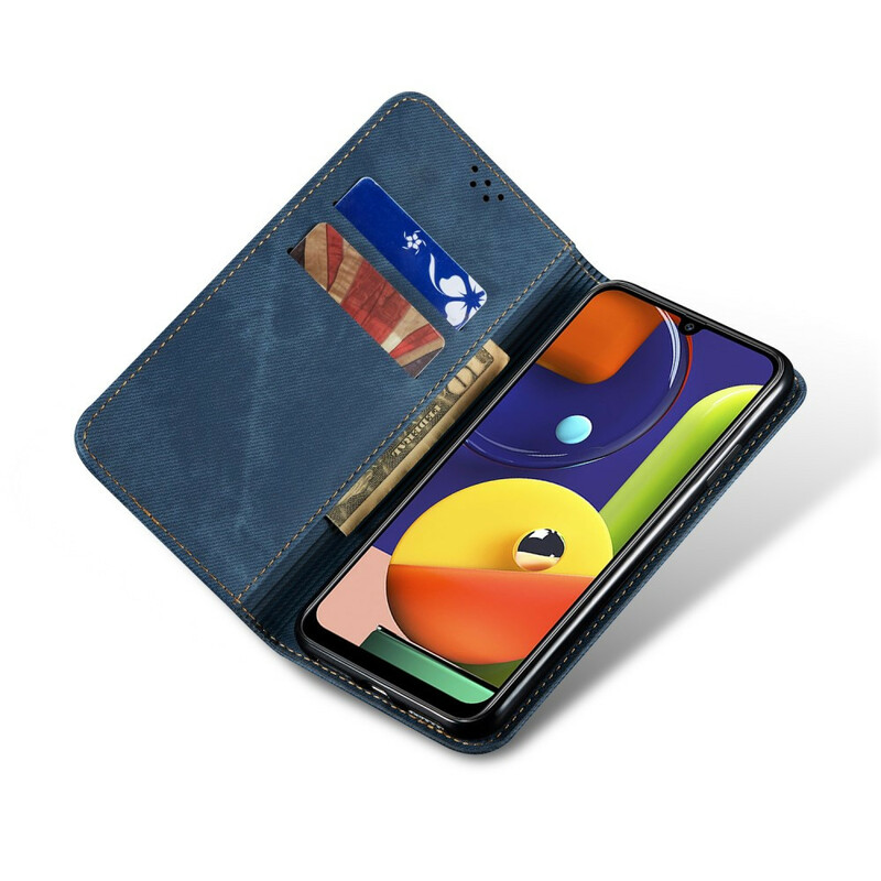 Flip Cover Samsung Galaxy A50 Tejido Jeans