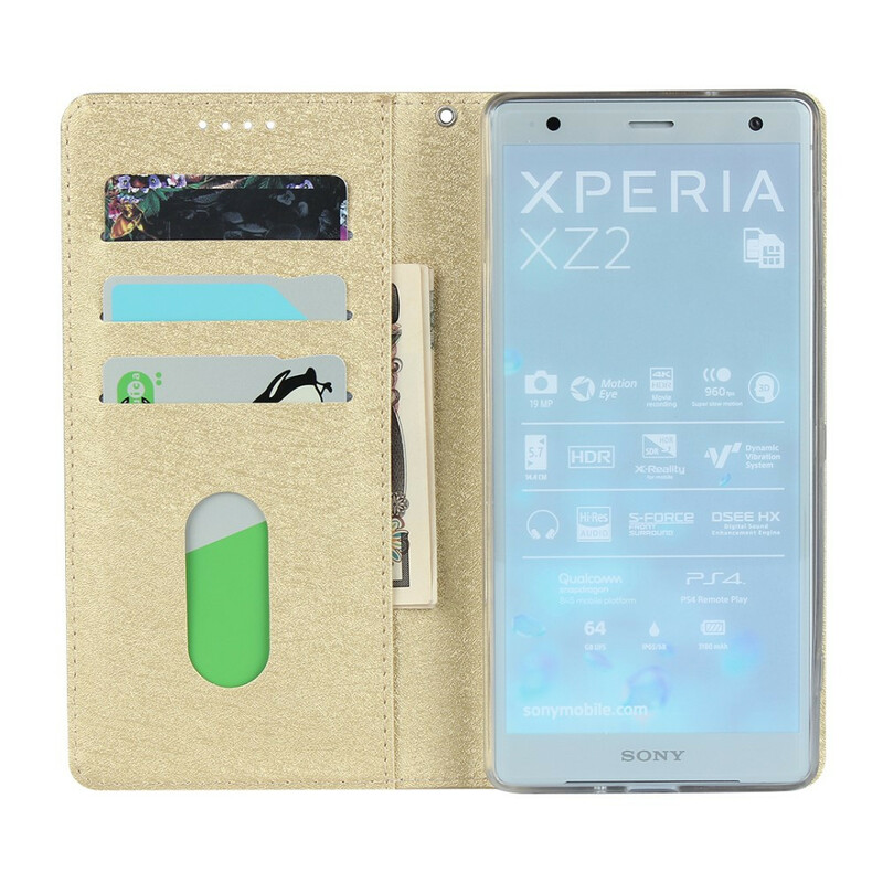 Funda Flip Cover Sony Xperia XZ2 Style de cuero suave con colgante Funda Flip Cover Sony Xperia XZ2 Style de cuero suave con colgante