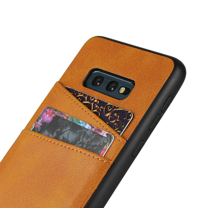 Funda de cuero para Samsung Galaxy S10e Funda doble para tarjetas
