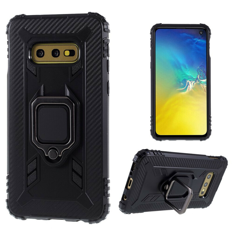 Funda de fibra de carbono y anillo del Samsung Galaxy S10e