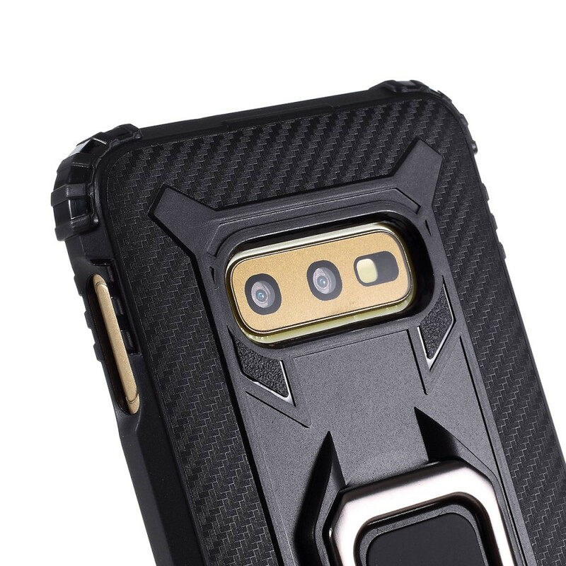 Funda de fibra de carbono y anillo del Samsung Galaxy S10e