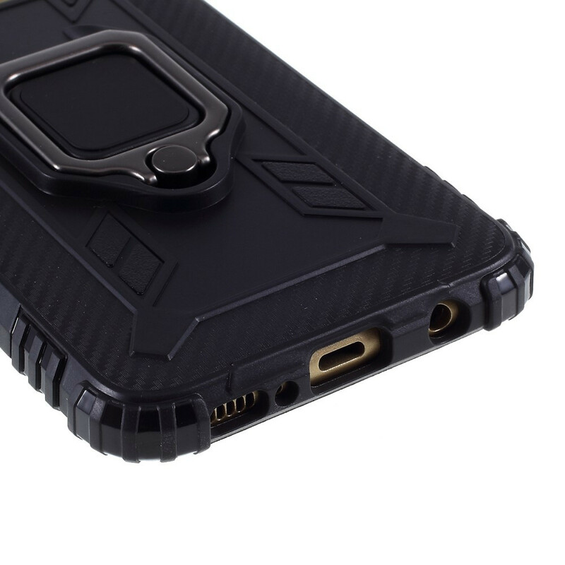 Funda de fibra de carbono y anillo del Samsung Galaxy S10e