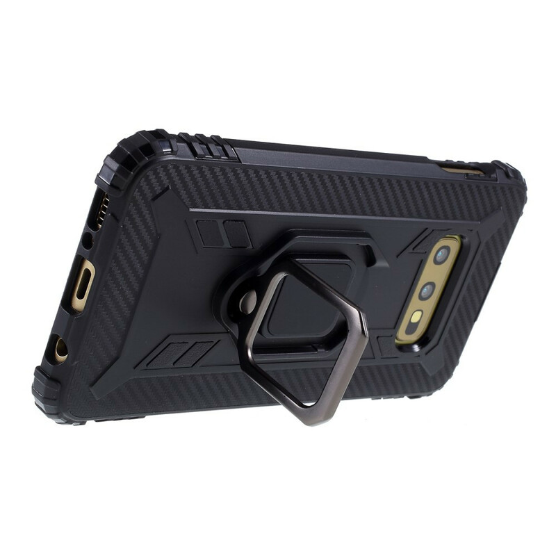 Funda de fibra de carbono y anillo del Samsung Galaxy S10e