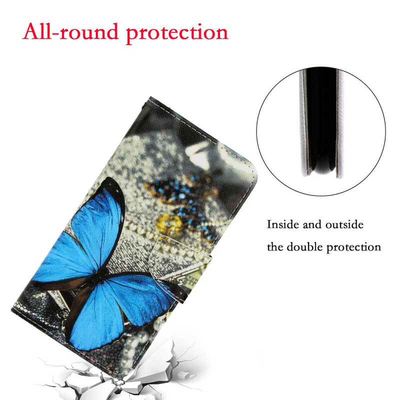 Colgante de mariposa de las variaciones de la funda del Samsung Galaxy S20