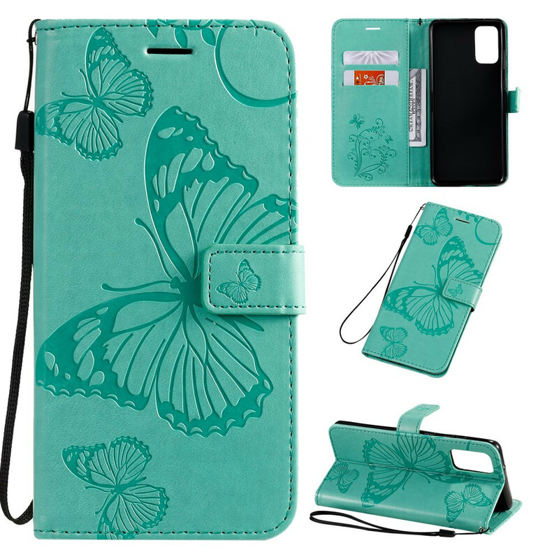 Funda con colgante de mariposas gigantes para Samsung Galaxy S20 Plus