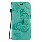 Funda con colgante de mariposas gigantes para Samsung Galaxy S20 Plus