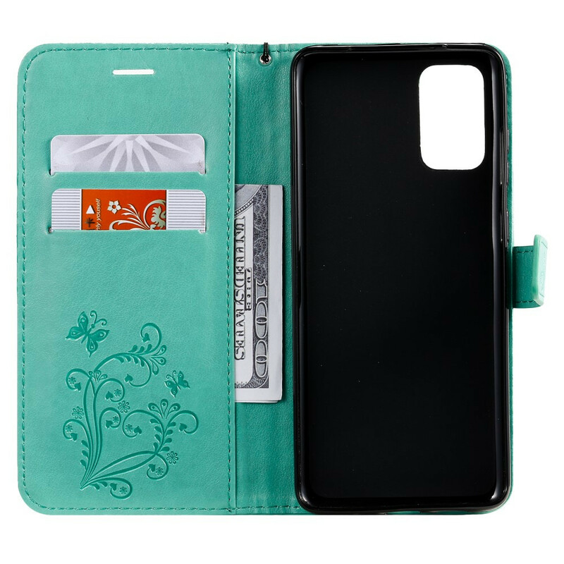 Funda con colgante de mariposas gigantes para Samsung Galaxy S20 Plus
